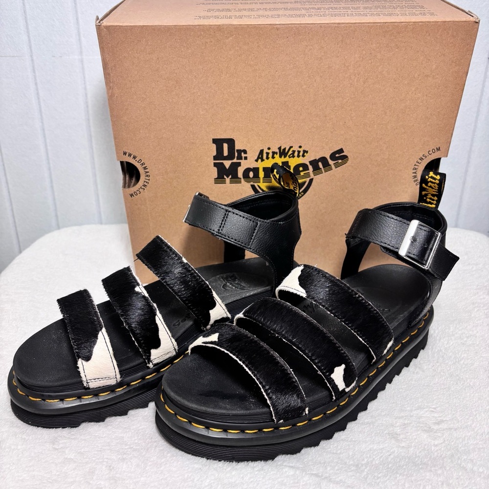 Dr. Martens Black and White Sandals - Picture 5 of 16